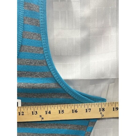 West Loop Women’s Striped Long Dress Size S Color Blue Gray - Picture 5 of 9